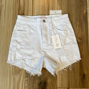 White Denim Shorts